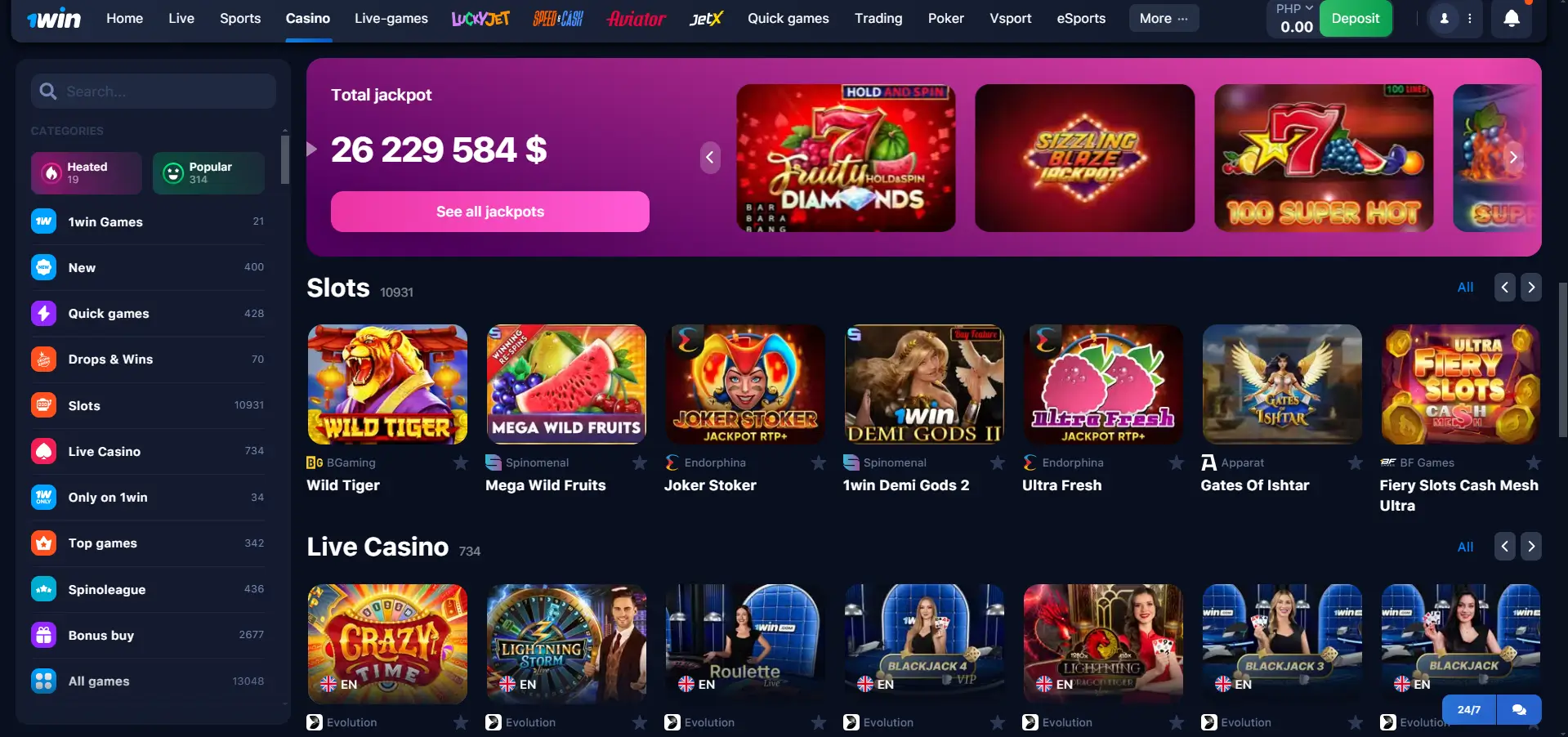 1win Casino in Philippines
